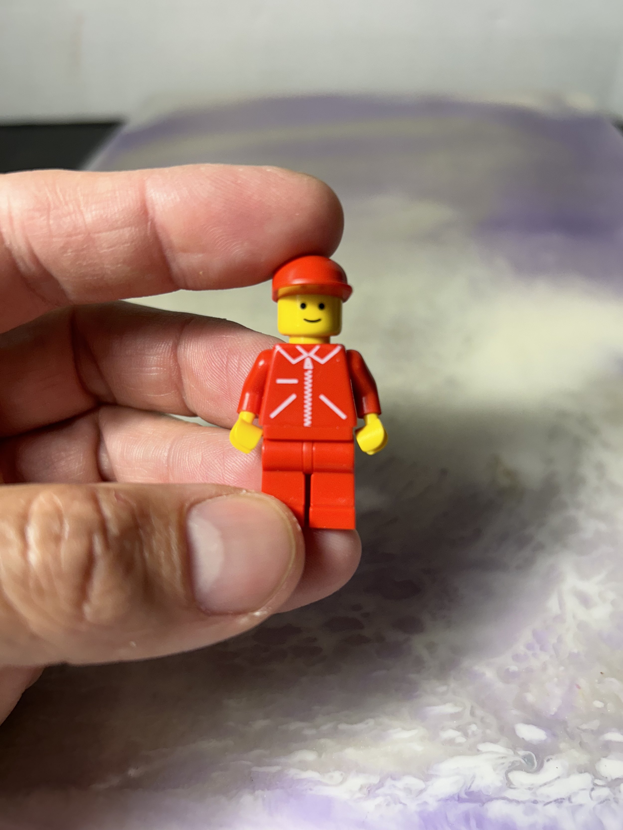 Vintage Lego City Playset - Man with Red Outfit and Cap - Retro Lego Minifigure - Mini Fig