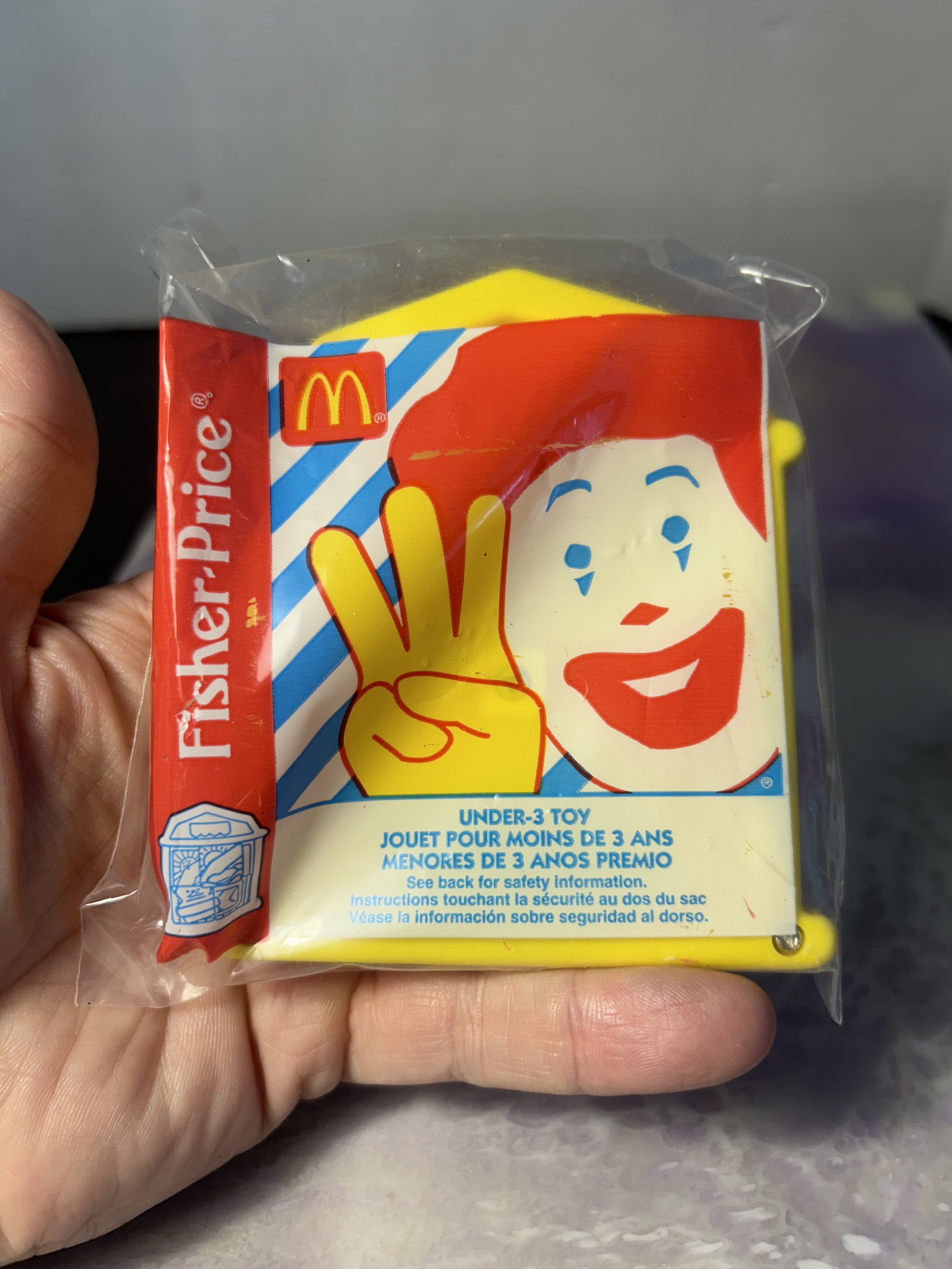 1996 Fisher Price McDonalds Under 3 Happy Meal Toy - New in Packaging - Sensory Toy