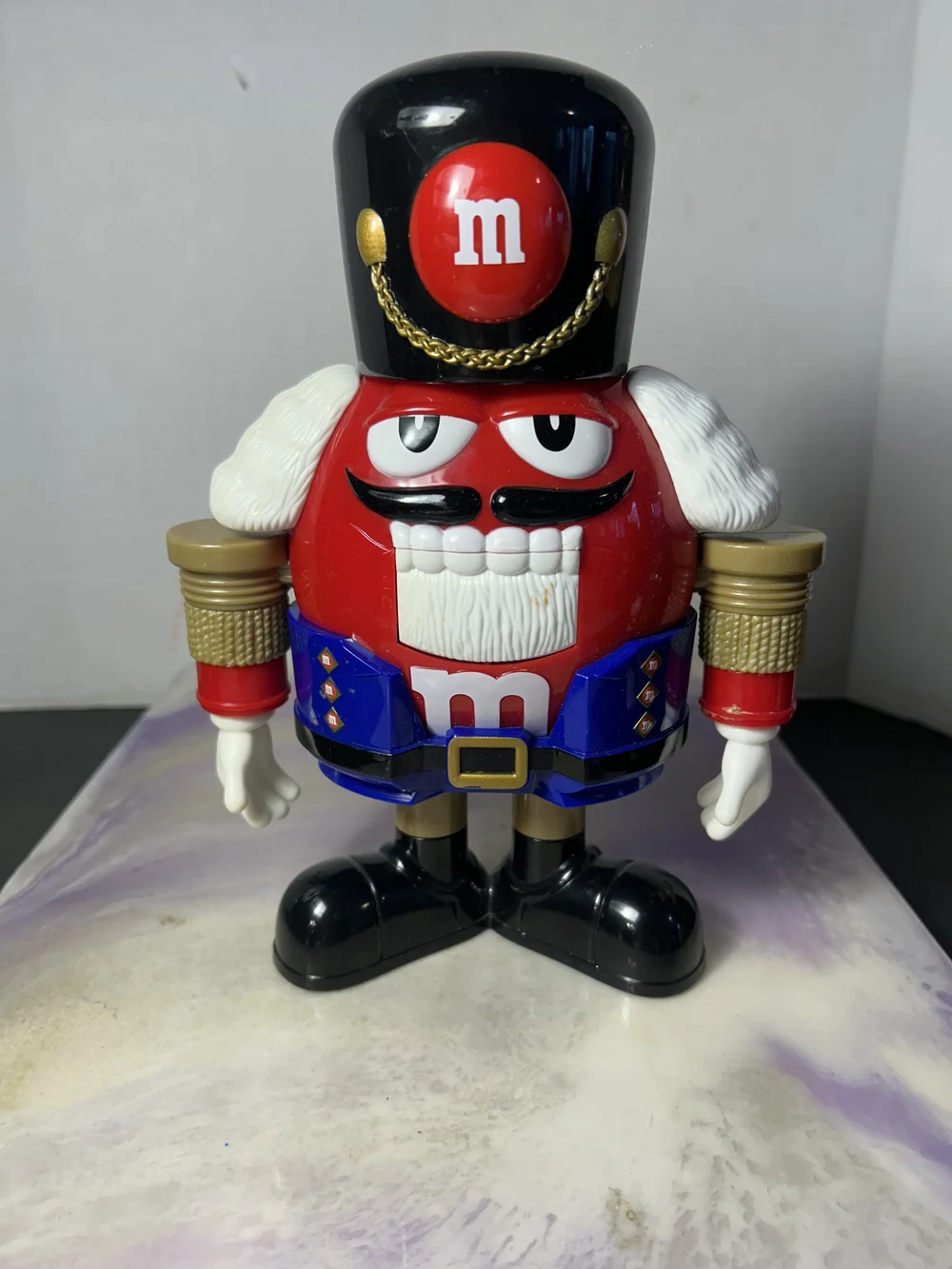 M&M's Collectable Christmas Nutcracker Candy Dispenser 9 Inch Tall