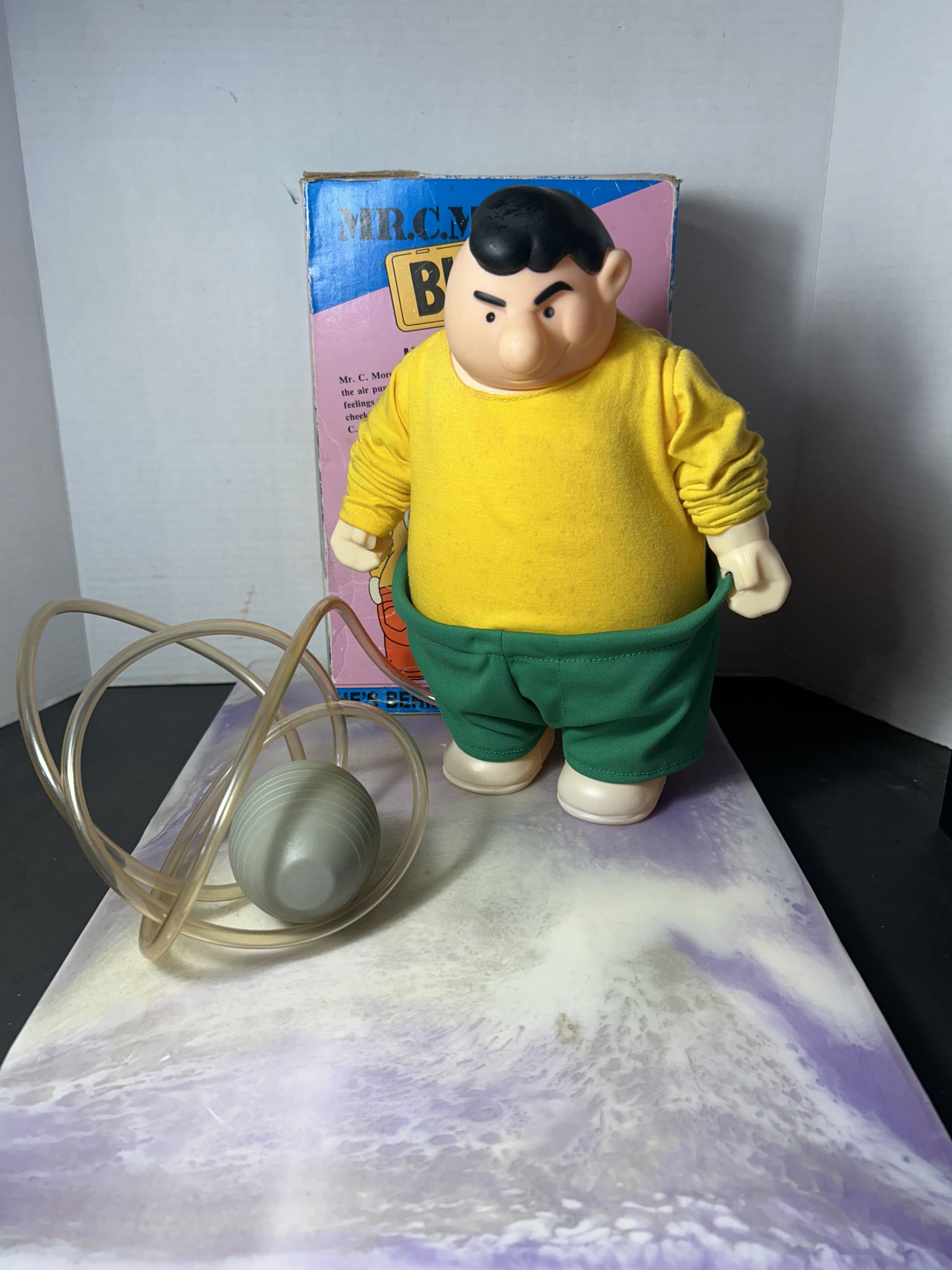 Vintage Gemmy 1989 MR C More Bunz Novelty Desk Car Window Mooning Man in Box