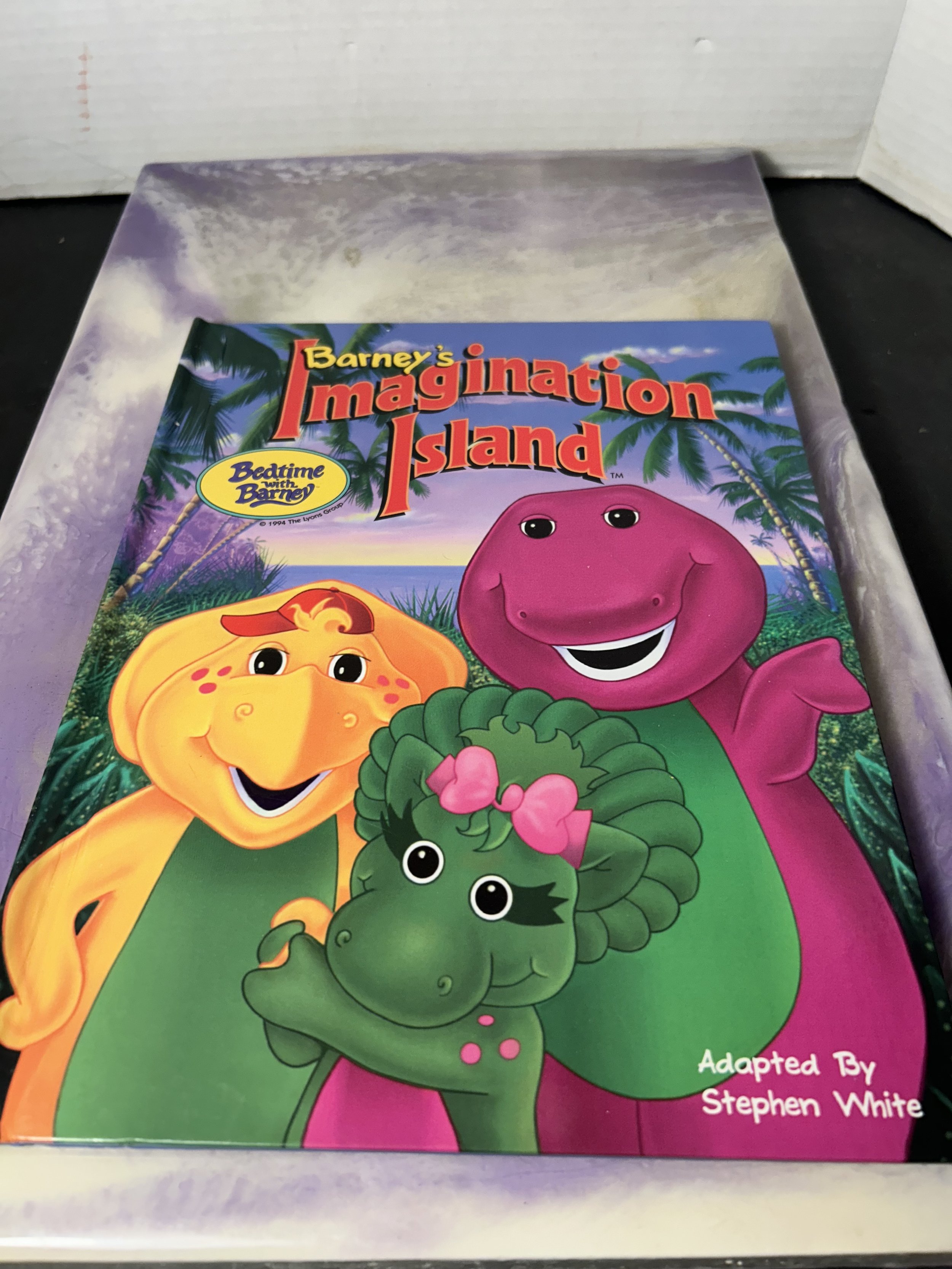 Barney's Imagination Island - BedTime with Barney - Childrens Book - Childhood Nostalgia - Vintage Book