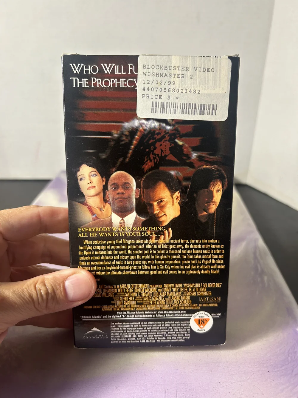 WISHMASTER 2 Evil Never Dies VHS Video Tape HORROR — CPJ