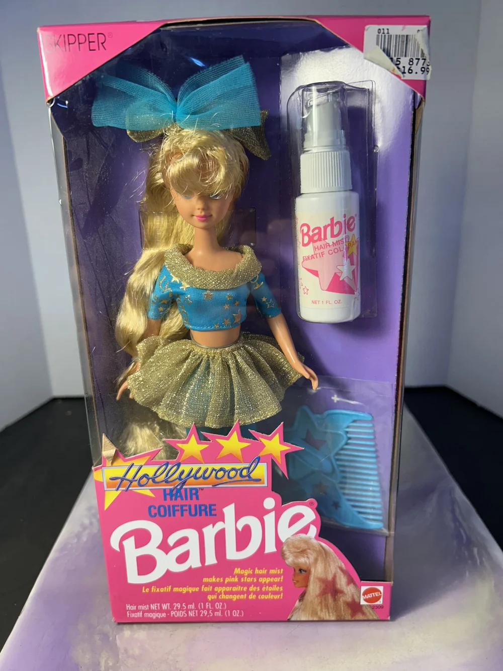 バービー　OMグレー38 Hollywood Hair Barbie, Skipper Doll, Vintage 1992 Mattel #2309 NIB