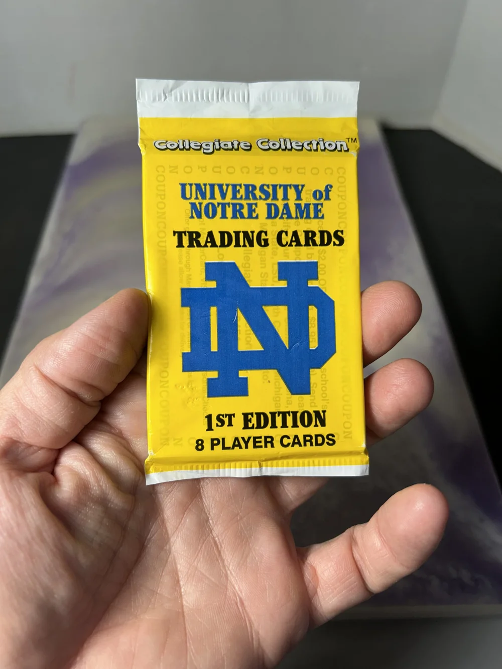 NOTRE DAME Collegiate Collection 1st Edition Pack- 8 Trading Cards NEW SEALED CPJ Collectibles NOTRE DAME Collegiate Collection 1st Edition Pack- 8 Trading Cards NEW SEALED CPJ Collectibles