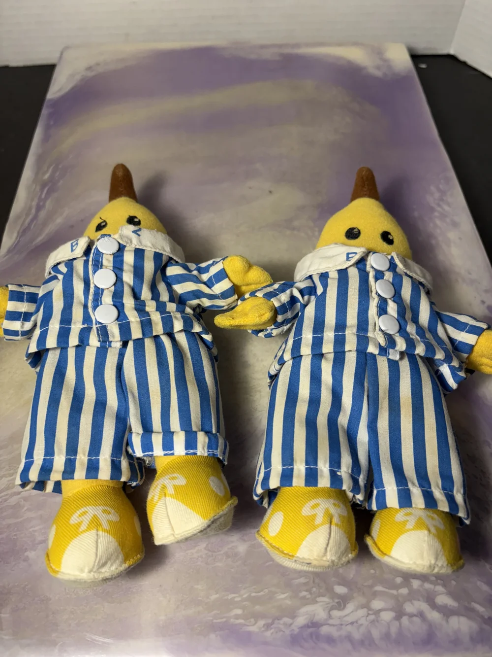 Vintage Tomy Bananas Pajamas, 1996 B1 & B2 Stuffed Plush Toys