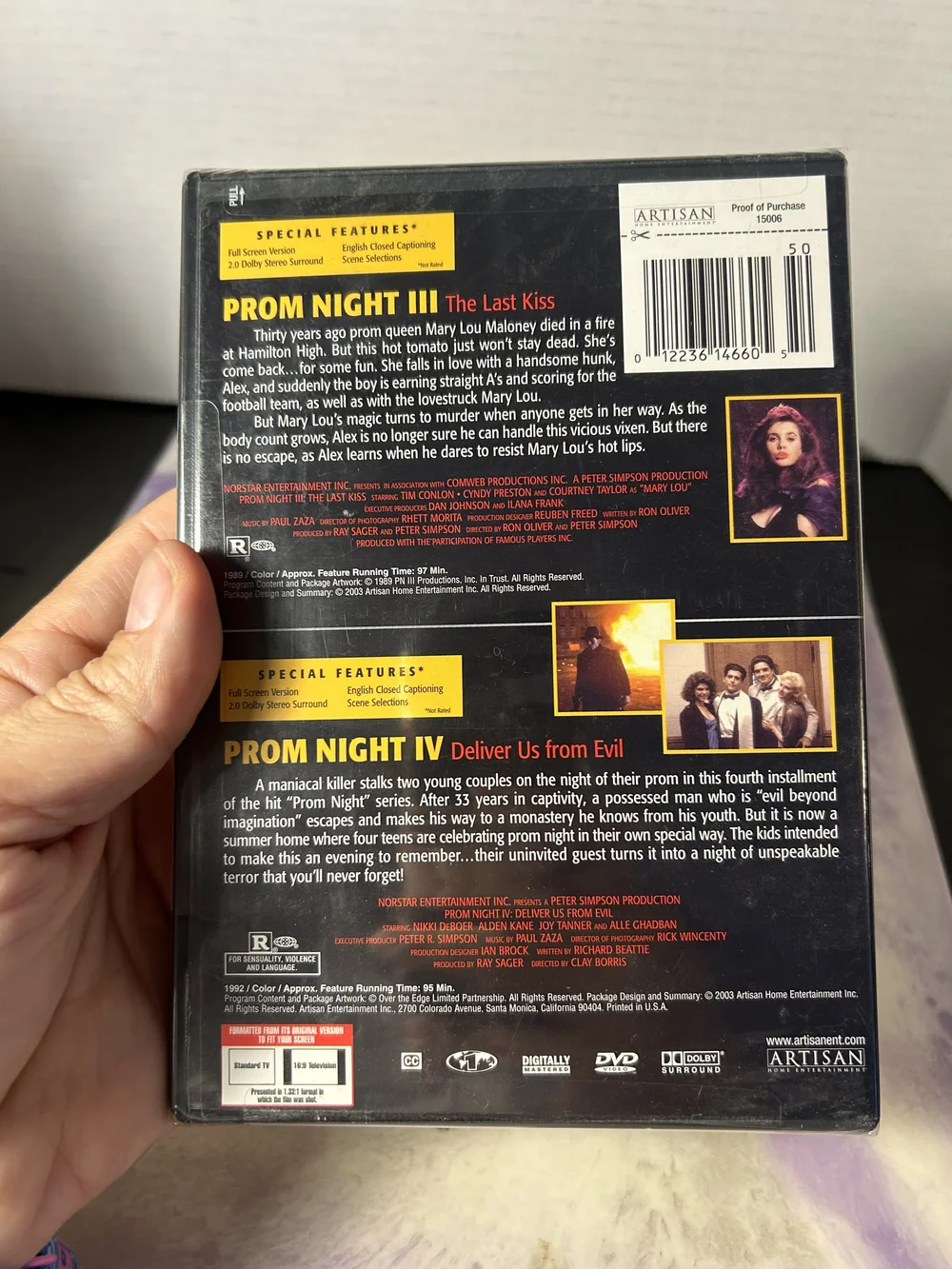 Double Feature Prom Night 3 III The Last Kiss 4 IV Deliver Us From