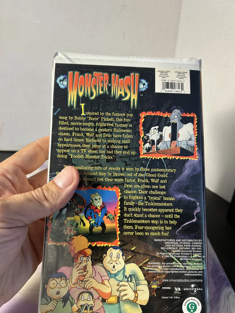 Monster Mash VHS Tape 1999 Classic Universal Studios Animated