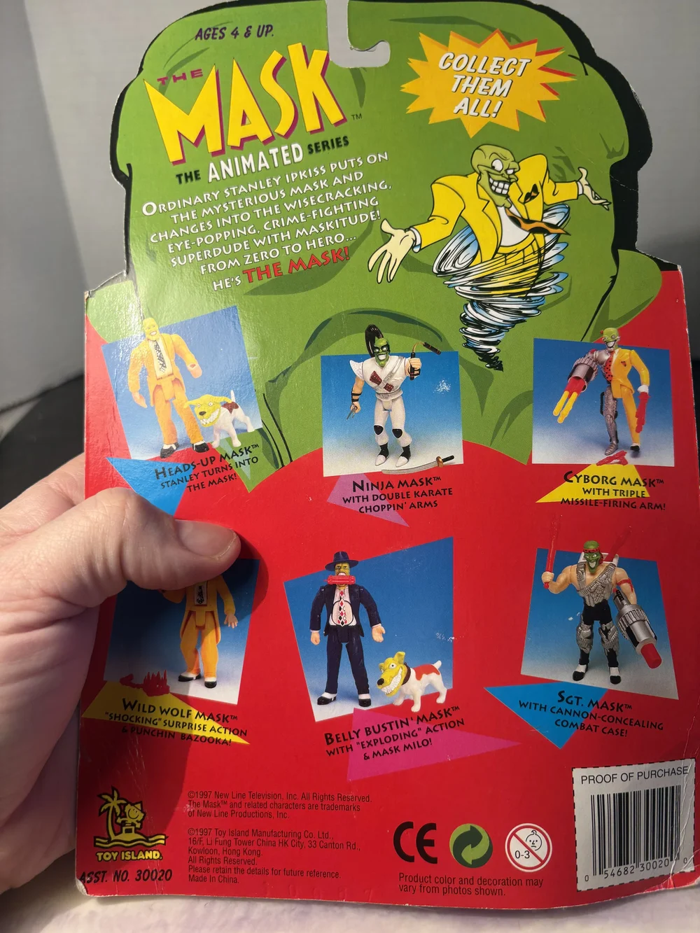 1997 VINTAGE THE MASK ANIMATED SERIES ACTION FIGURE SGT MASK