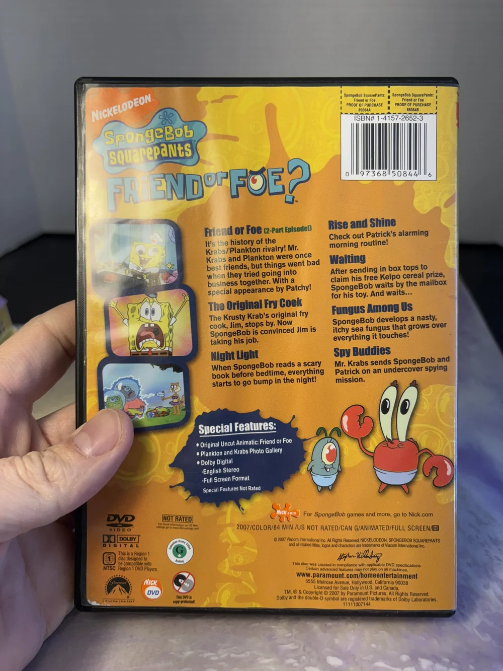 SPONGEBOB SQUAREPANTS - FRIEND OR FOE - Retro DVD - Kids Movie