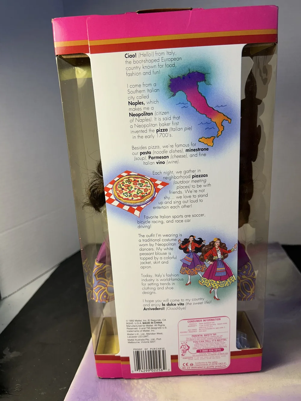Italian Barbie Dolls of The World Special Edition Doll 1992 Mattel