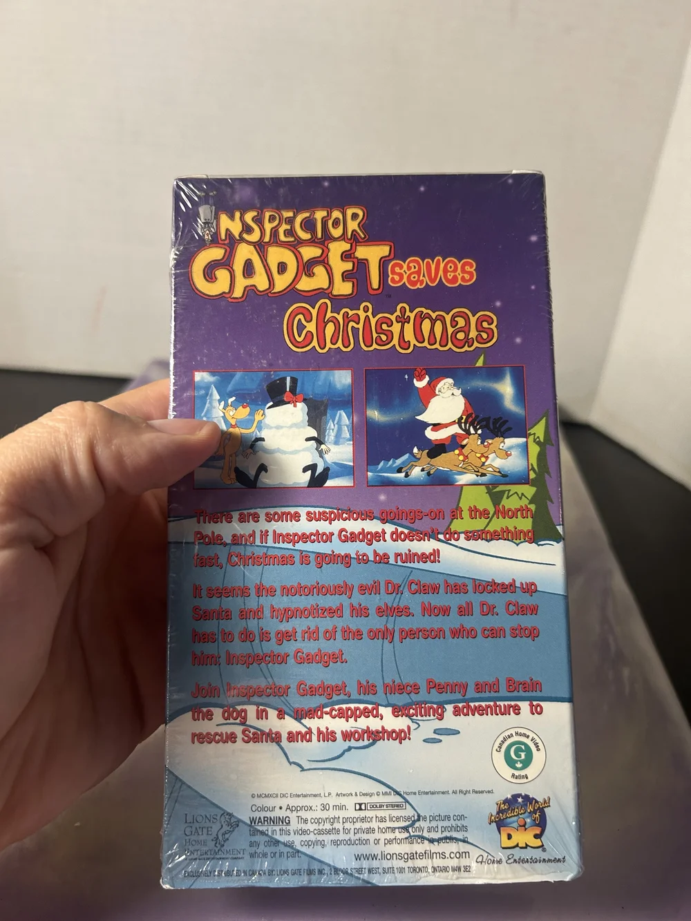ジーコ VHS Vintage DIC Cartoon Inspector Gadget Saves Christmas VHS