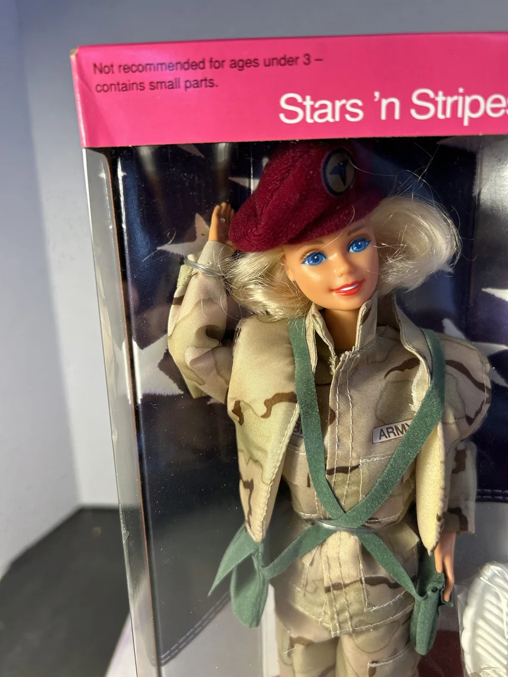 Vintage Army Barbie Special Edition 1992 Camo Outfit Stars