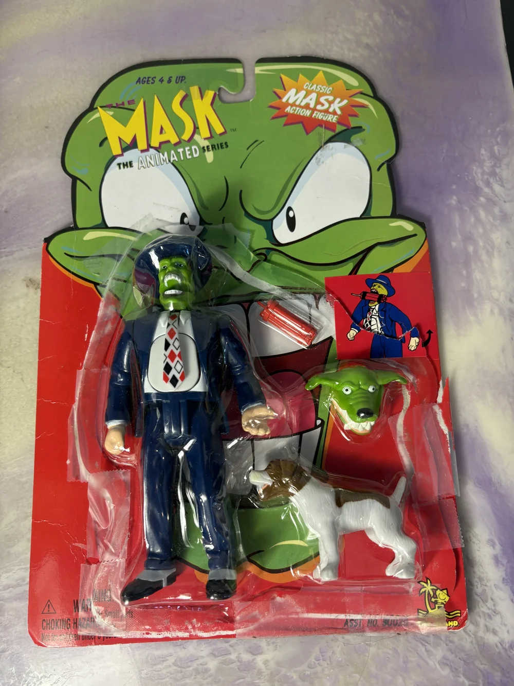 1997 VINTAGE THE MASK ANIMATED SERIES ACTION FIGURE BELLY BUSTING