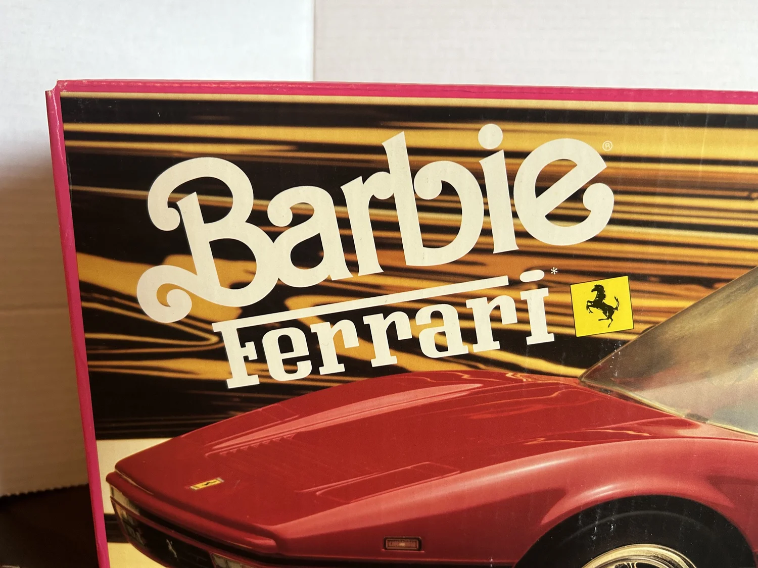 Ferrari Cabriolet Rouge Barbie 1986 Par Mattel #3136 - Vintage, Manque Rétros