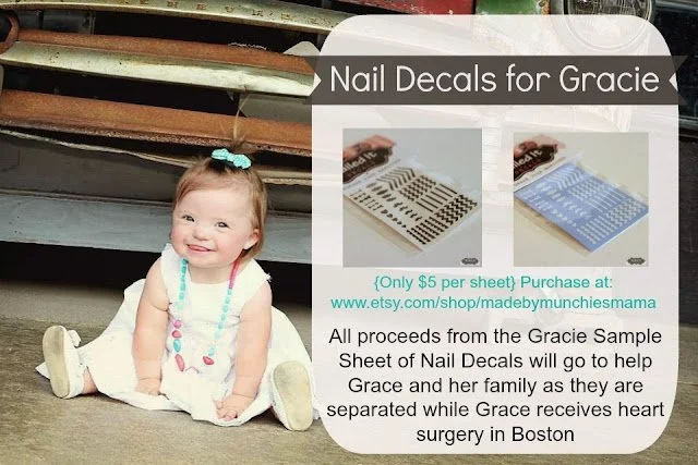 Nail Decals for Gracie- Help a Sweet Little One and Her Family