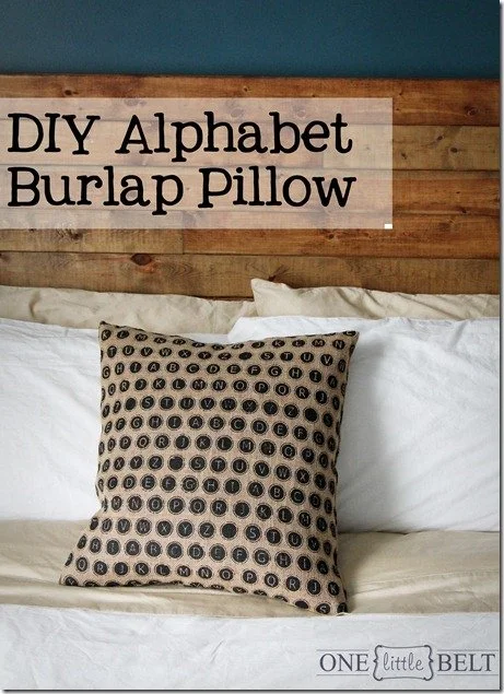 ABC Burlap Pillow- {Nursery Notes}