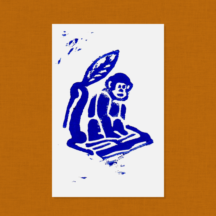 Visitekaartje - linoprint