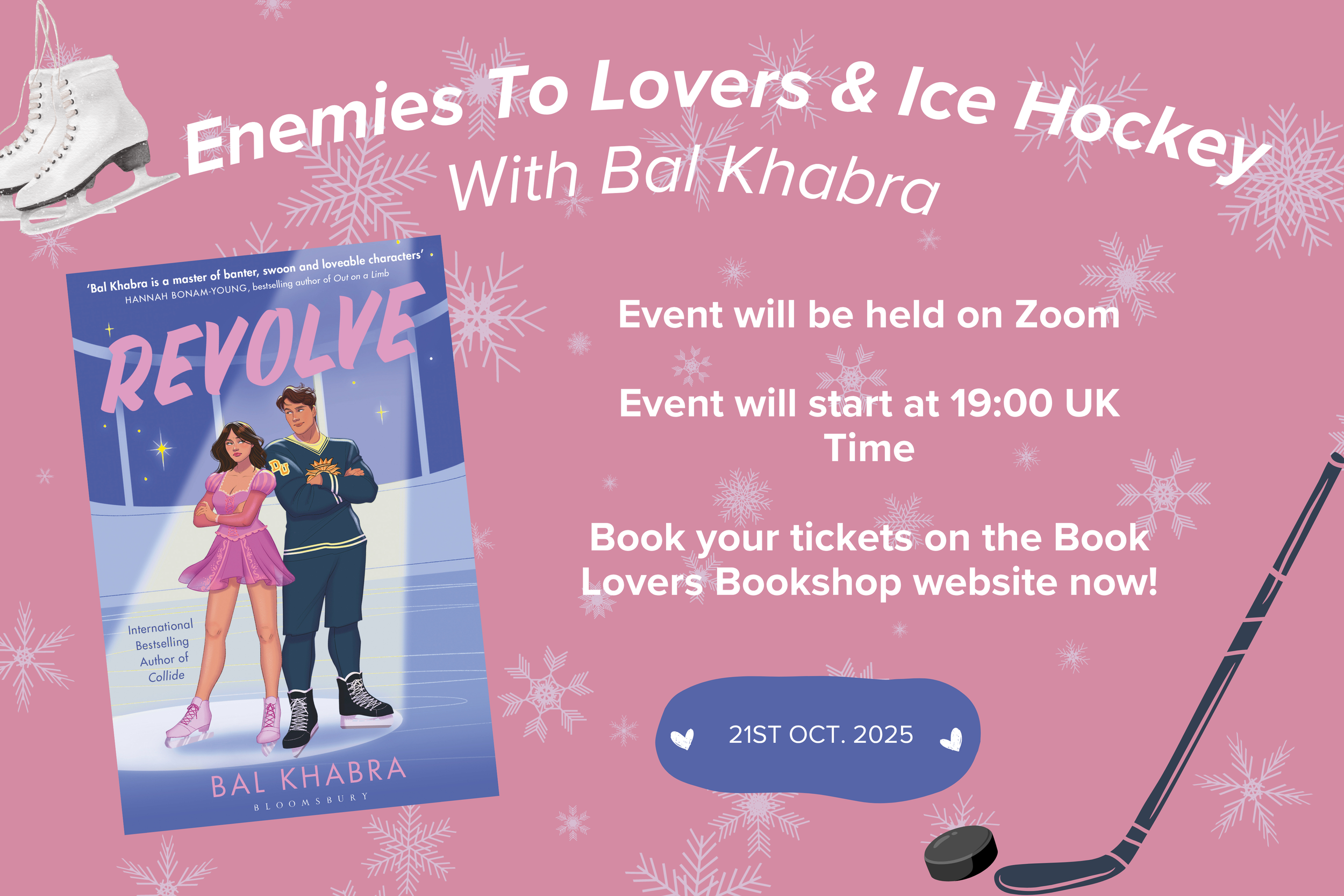 Enemies to Lovers & Ice Hockey Romance: An Online Event with Bal Khabra