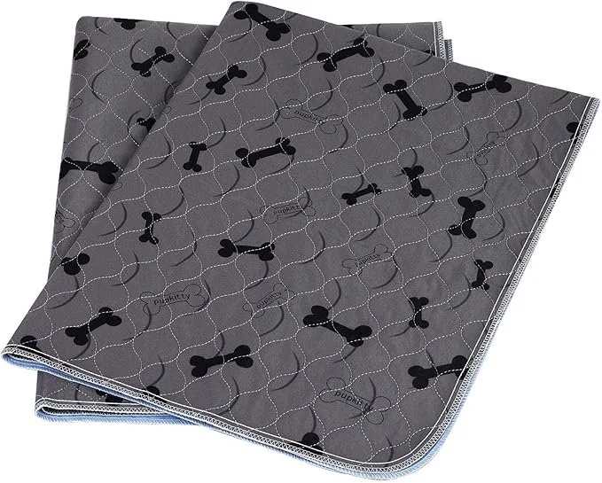 Washable Dog Pee Pads with Free Grooming Gloves,Non Slip Dog Mats with Great Urine Absorption,Reusable Puppy Pee Pads for Whelping,Potty,Training,Playpen
