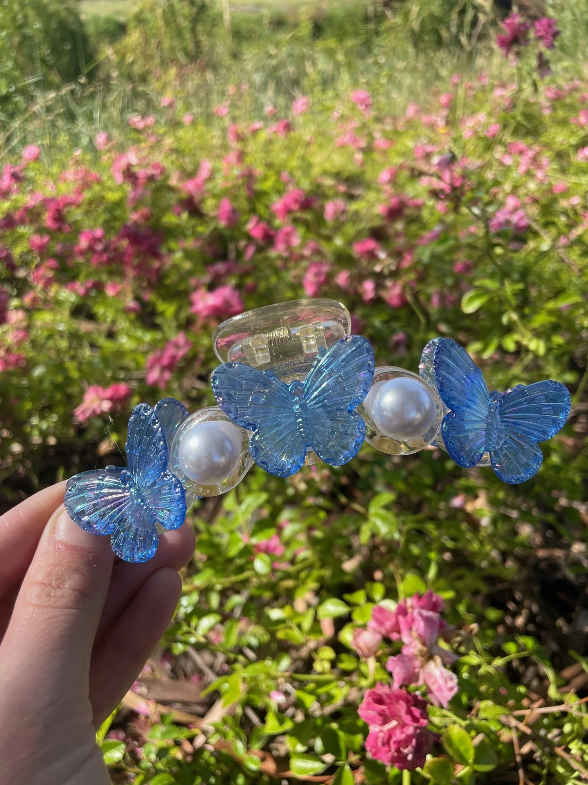 Blue Butterfly Claw Clip 4.jpg