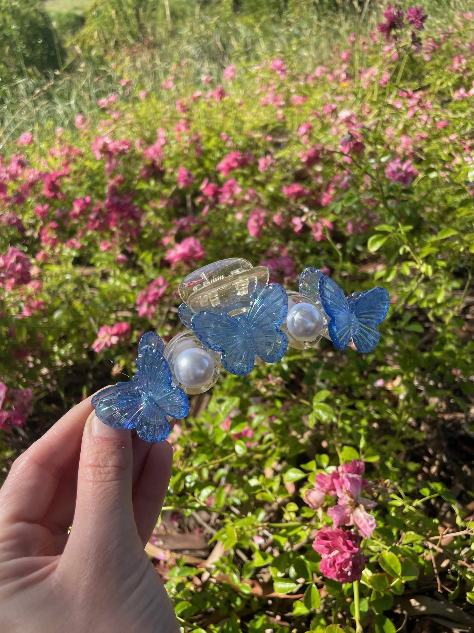 Blue Butterfly Claw Clip5.jpg