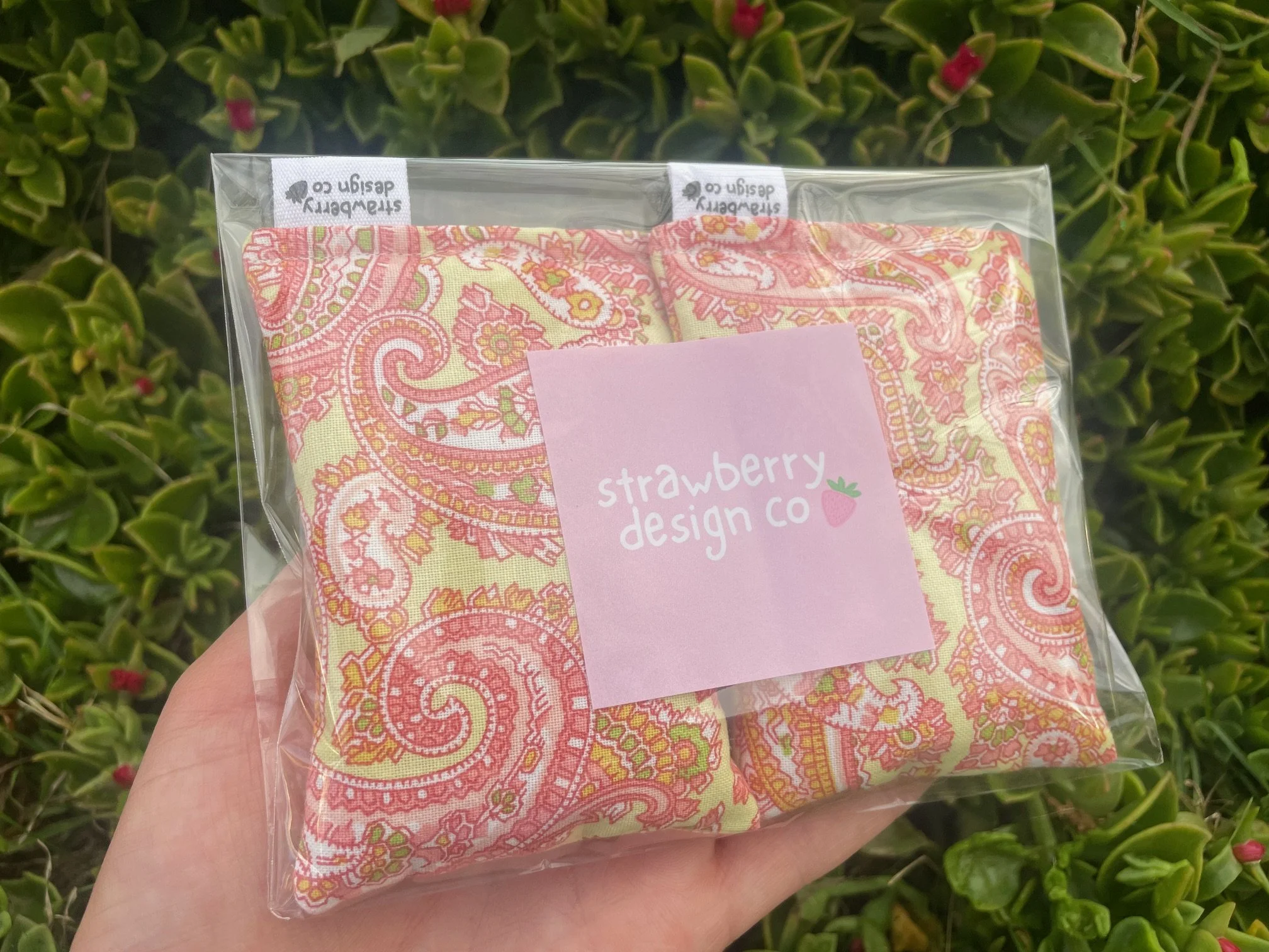 Yellow Paisley Boho Hand Warmers - Front.jpeg