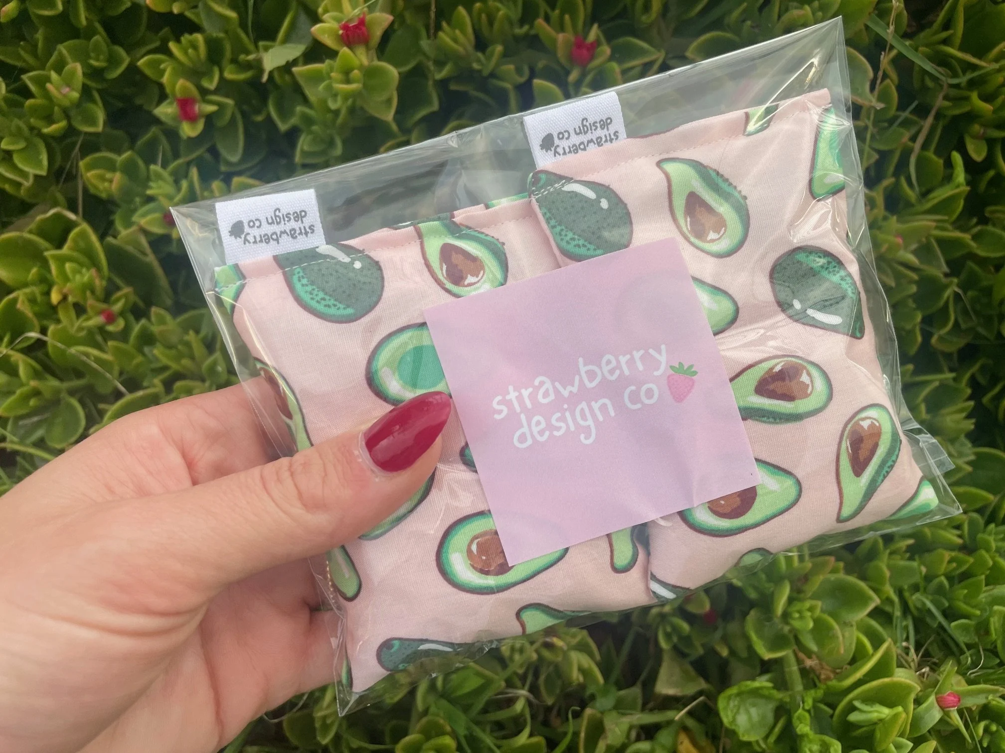 Pink Avocadoes Hand Warmers - Front 1.jpeg