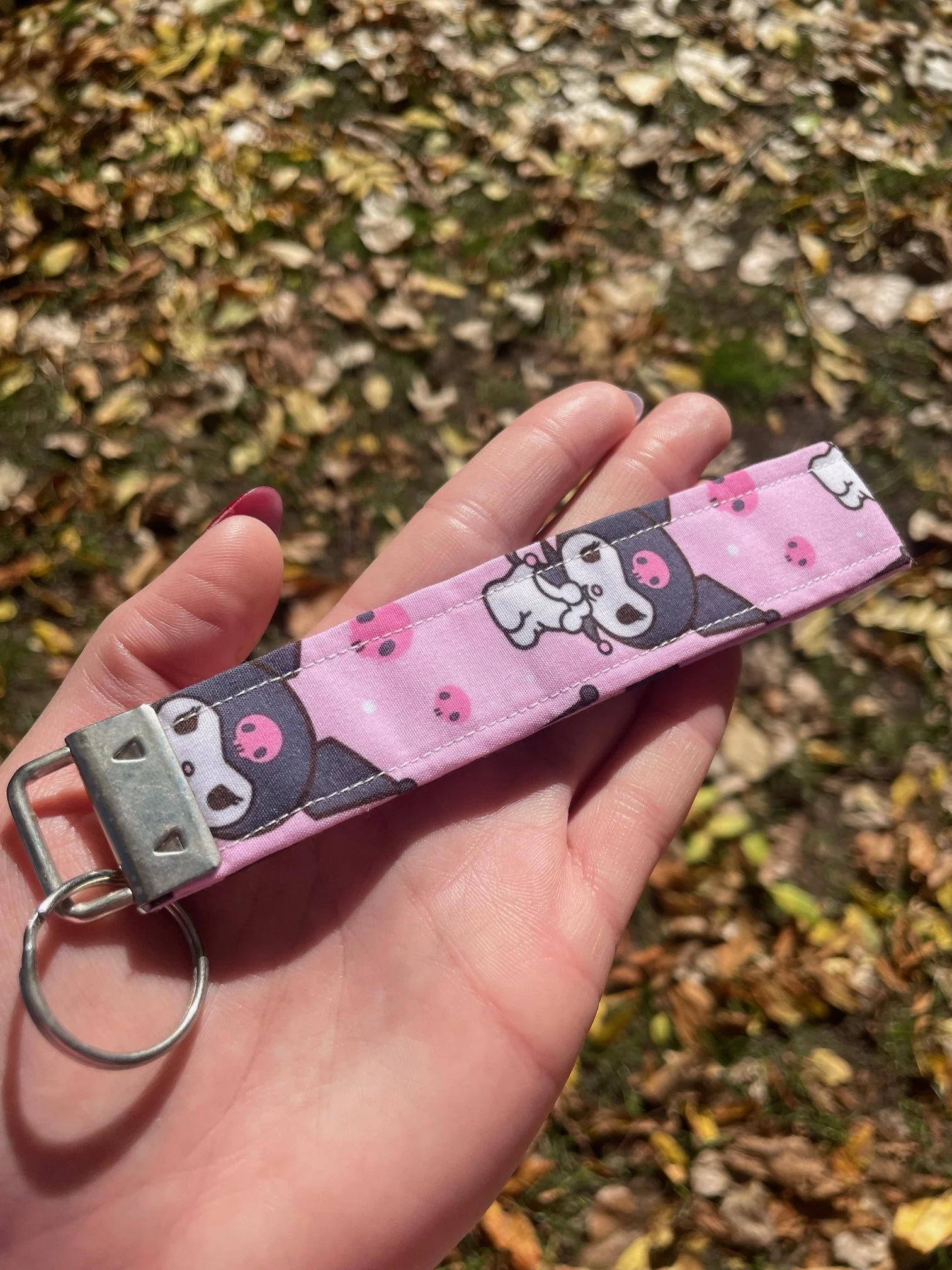 Kuromi Pink Wristlet - Back.jpeg