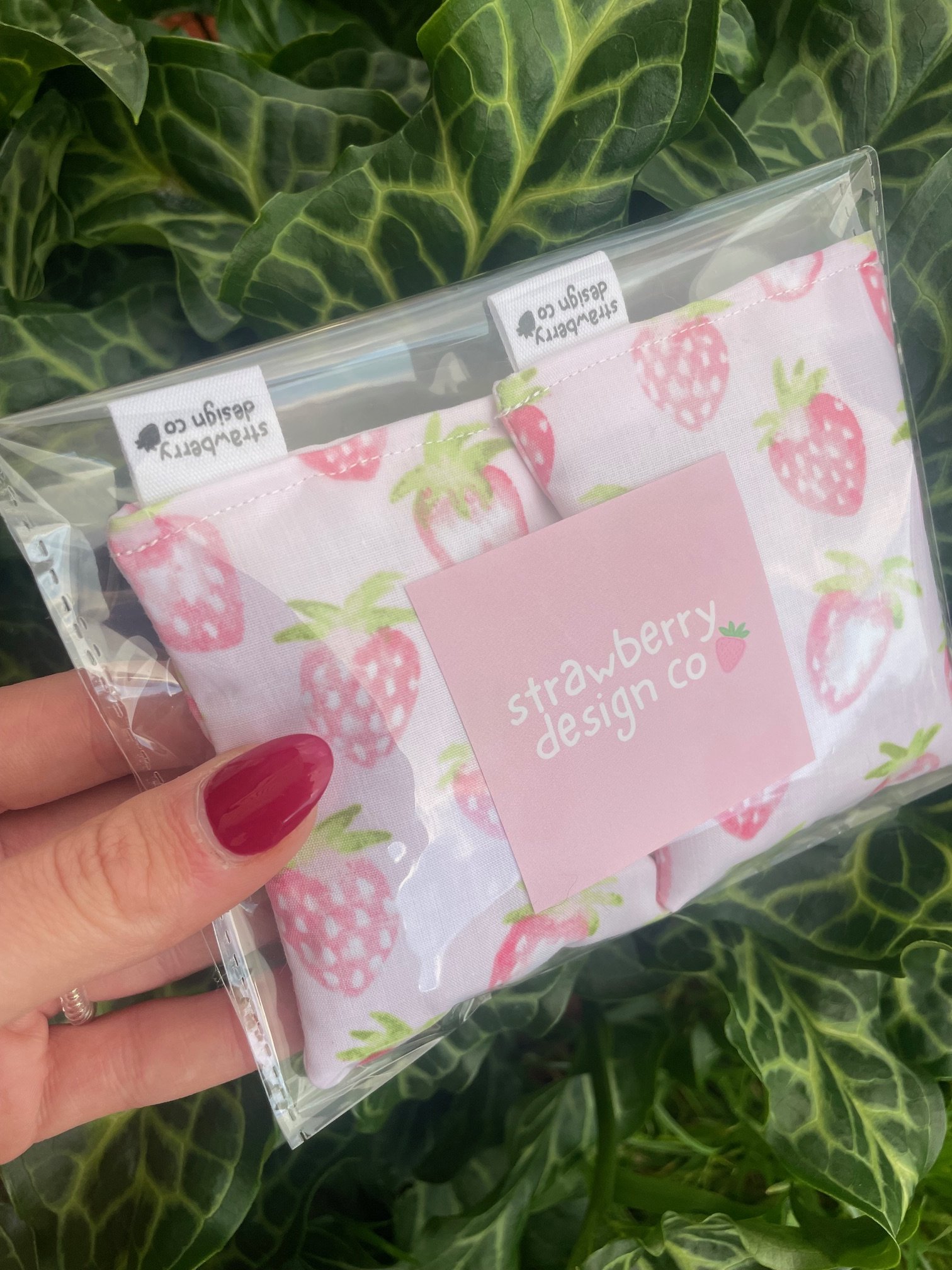 Pink Strawberry Hand Warmers - Front 1.jpeg