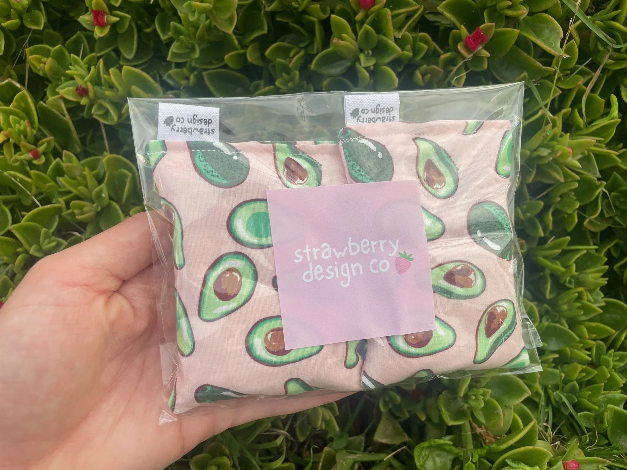 Pink Avocadoes Hand Warmers - Front.jpeg