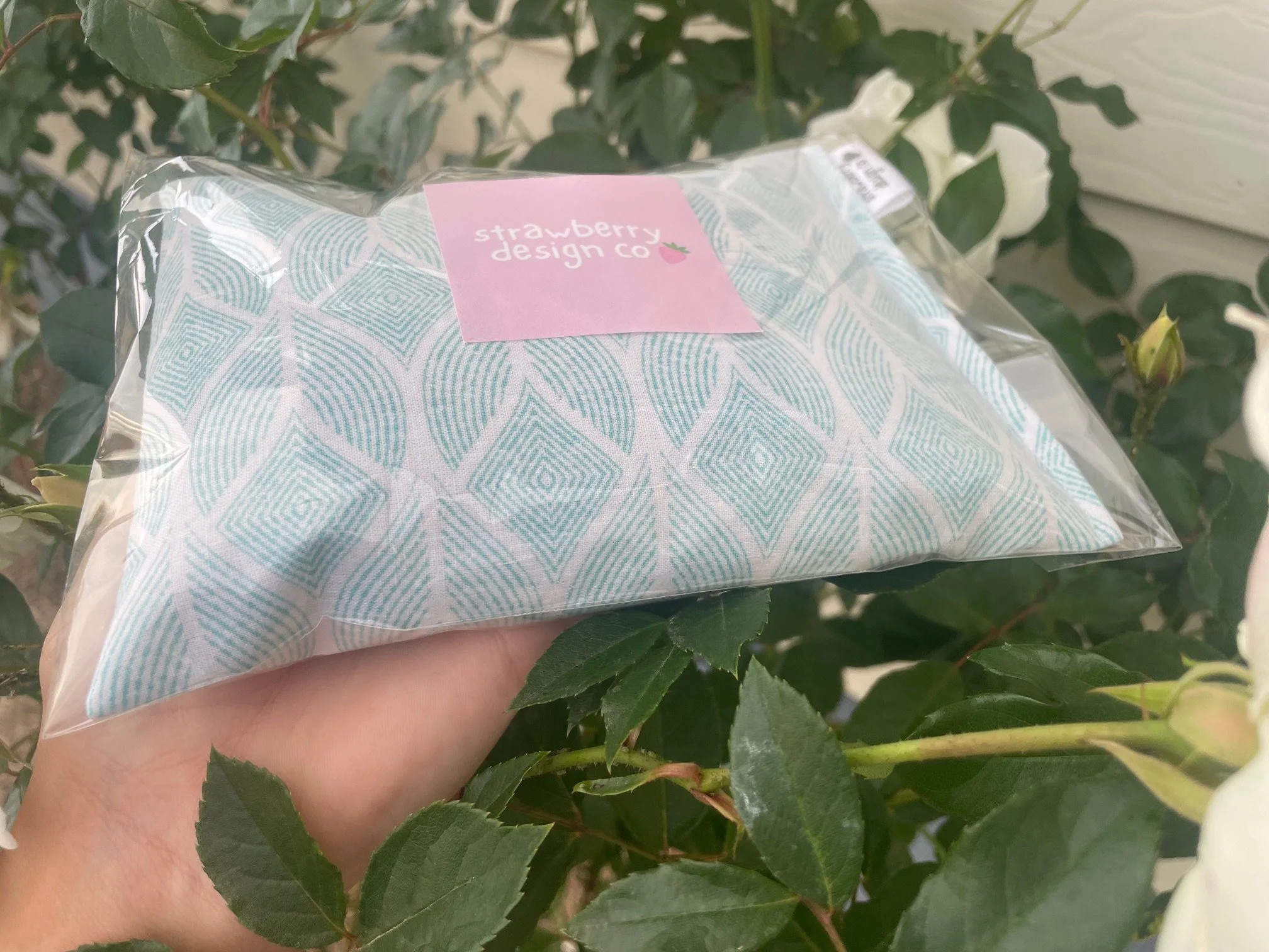 Blue Aztec Leaves Heat Pack - Side.jpeg