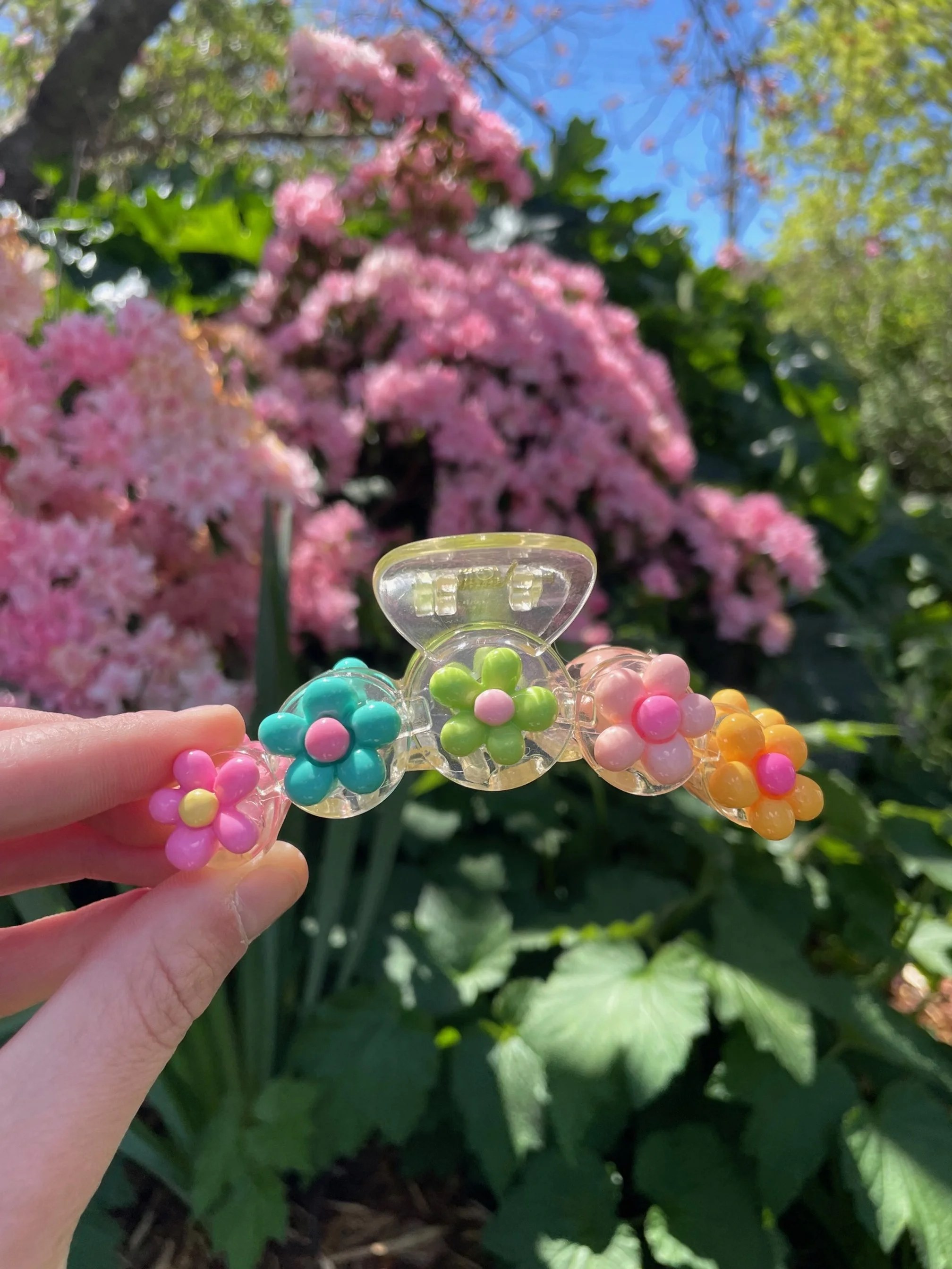 Multicoloured Flower Hair Claw