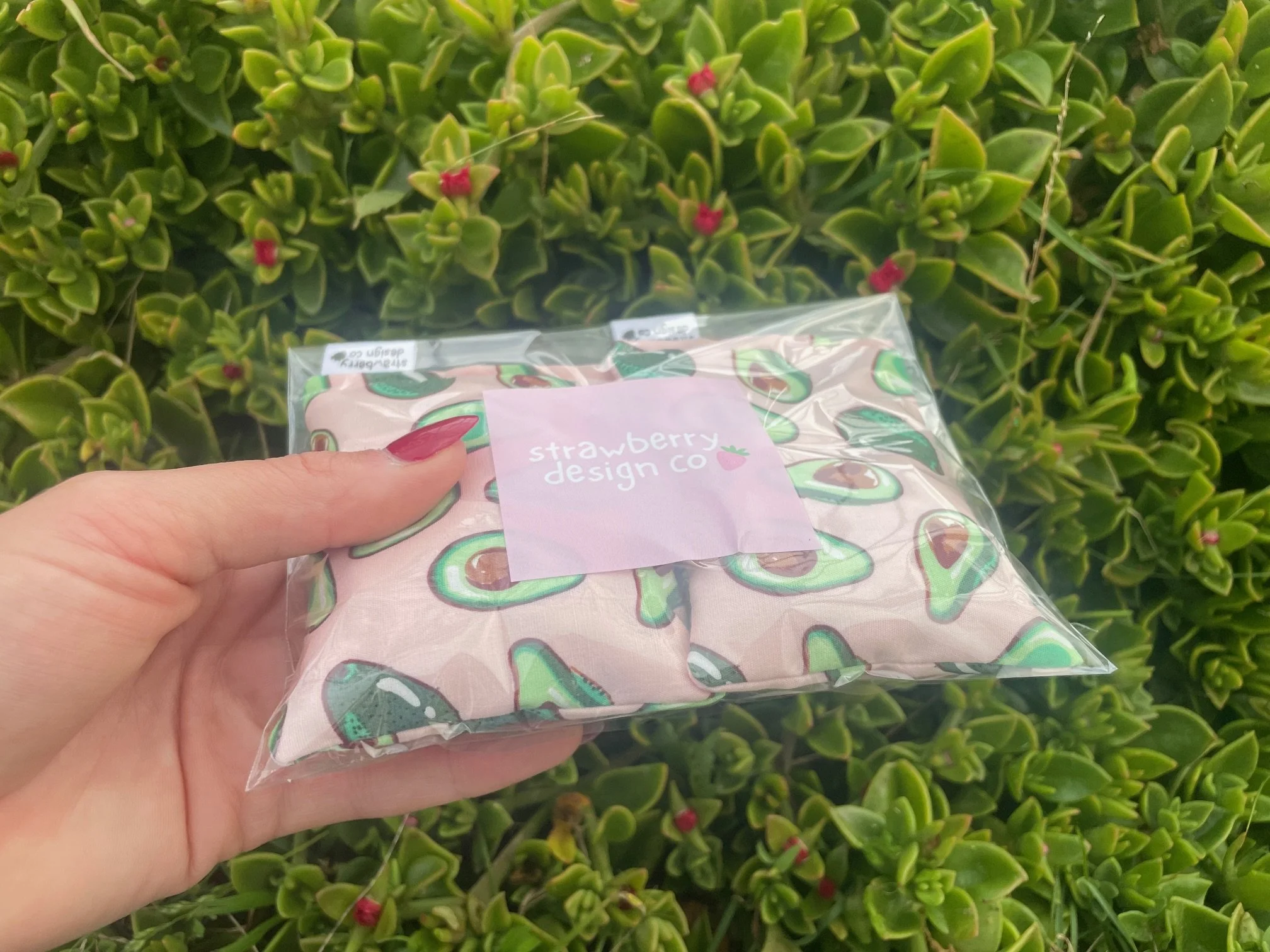 Pink Avocadoes Hand Warmers - Side 1.jpeg