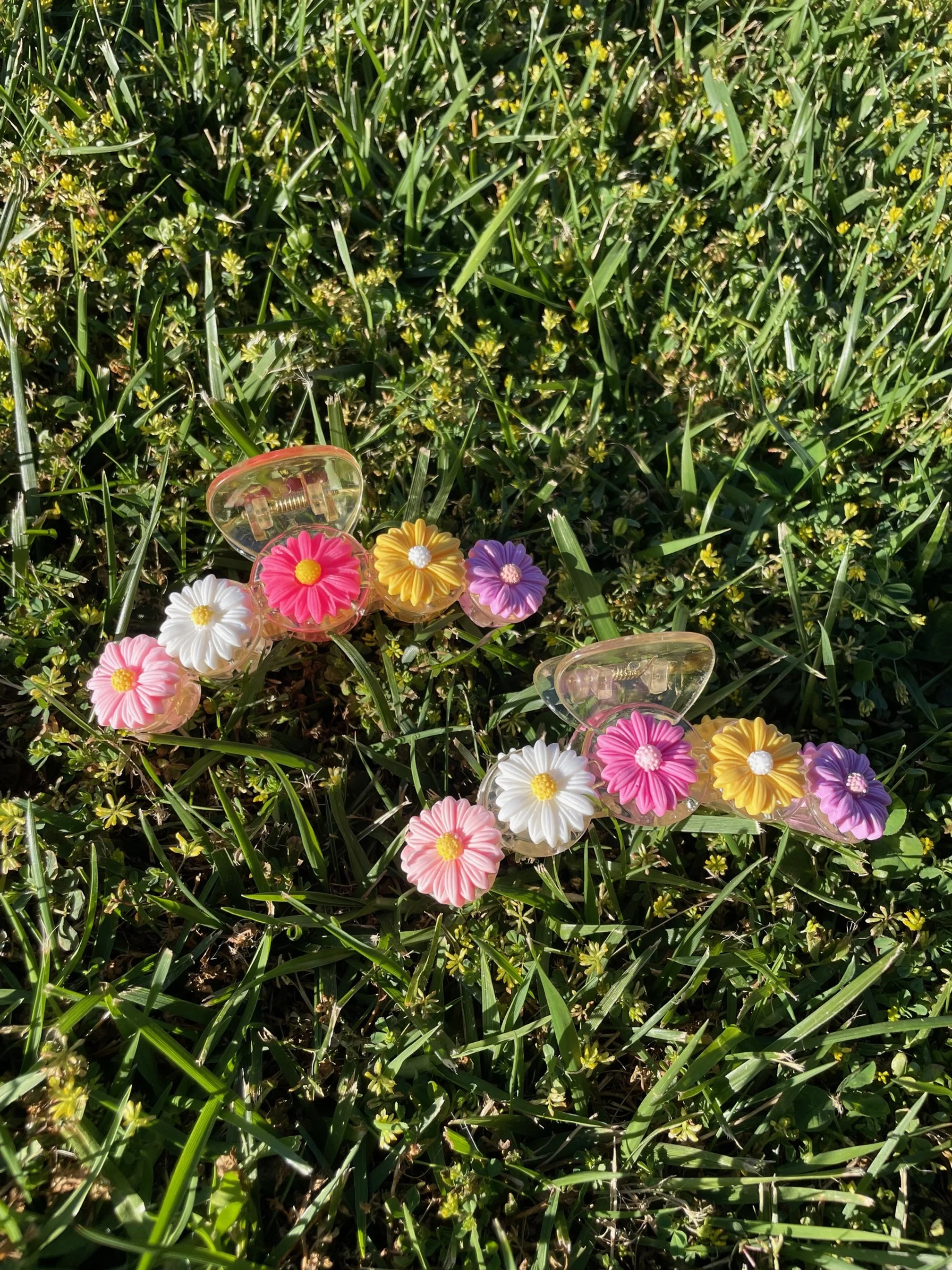 Rainbow Daisy Hair Claw