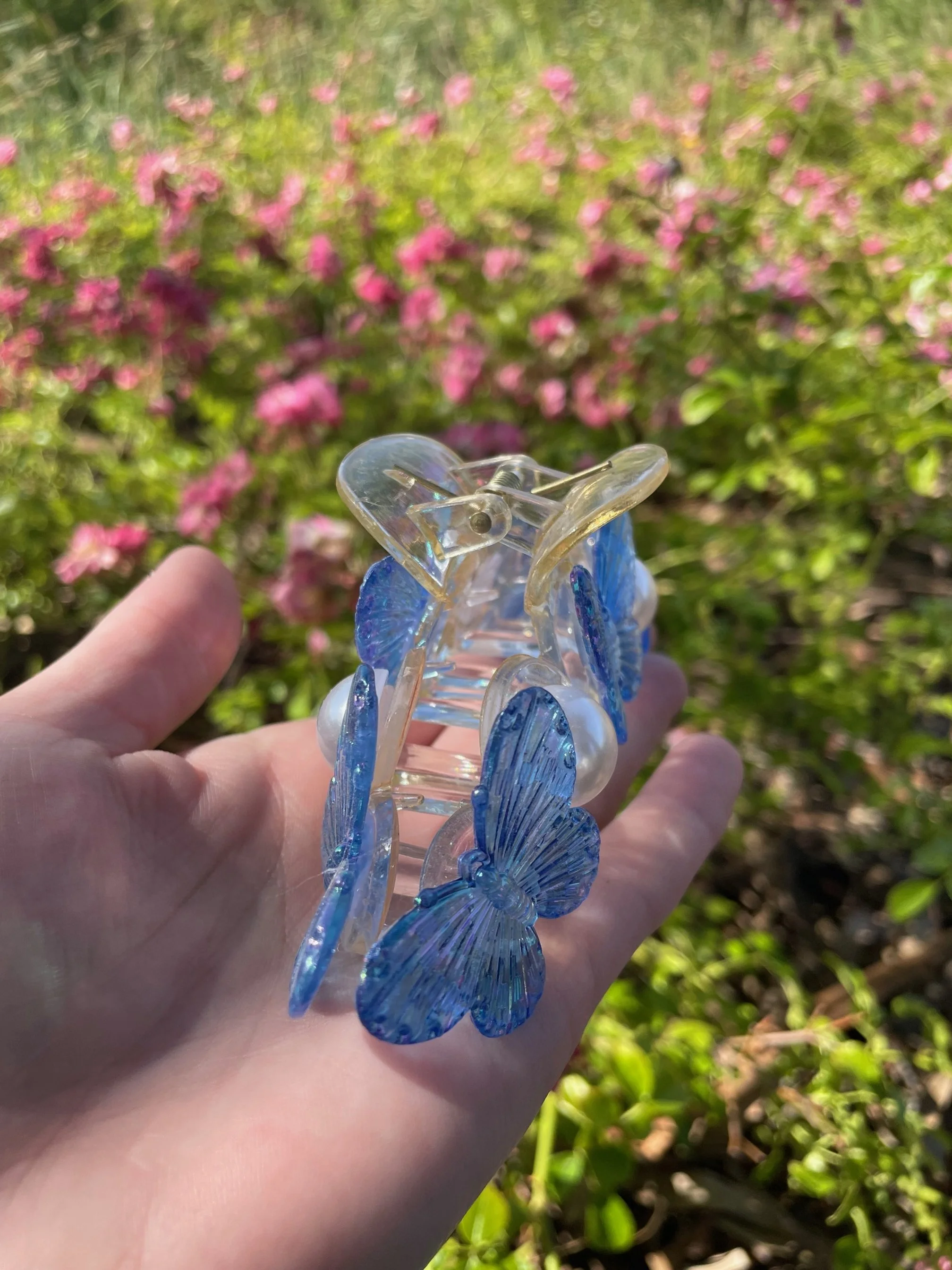 Blue Butterfly Claw Clip 2.jpg