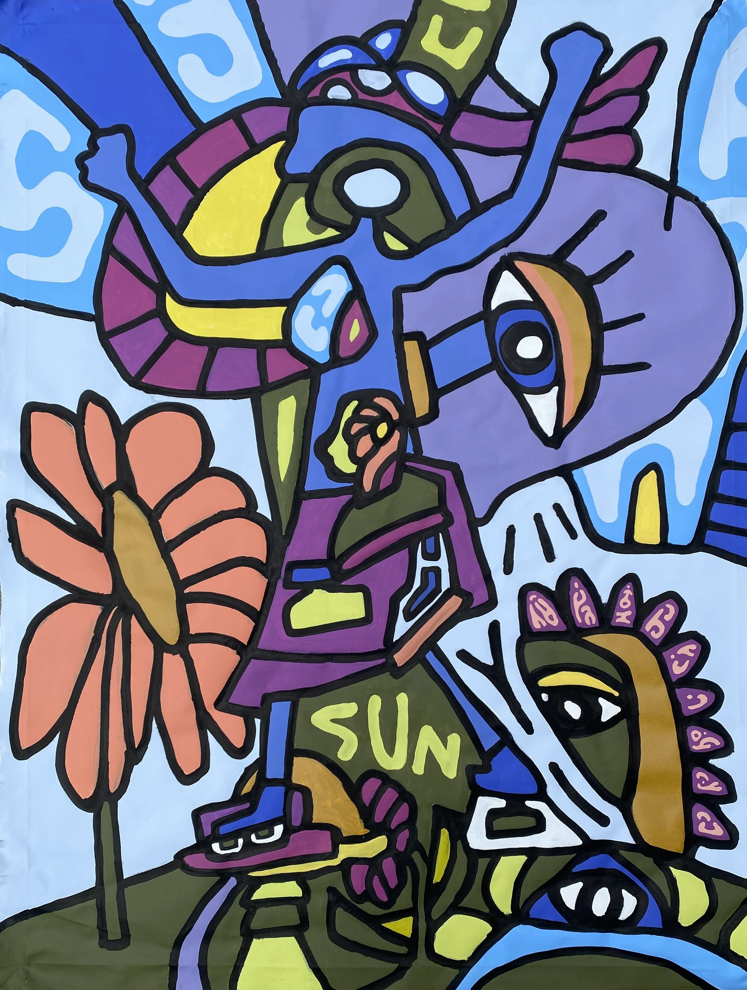 Original Photo_Nimea Ariana_The Life of a Flower_She's Different_Acrylic on Canvas_50.25 in H x 38.25in W_2026.jpg