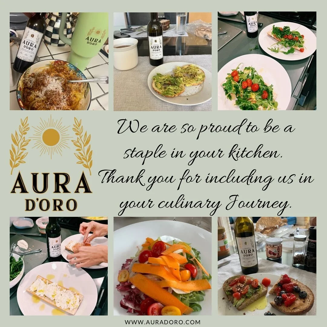 🌿✨ Aura D&rsquo;Oro in Your Kitchens ✨🌿

 We are beyond grateful to be a part of your culinary journey! 🍽️💚 It&rsquo;s amazing to see how Aura D&rsquo;Oro has become a staple in your kitchens, elevating everything from simple salads to gourmet di