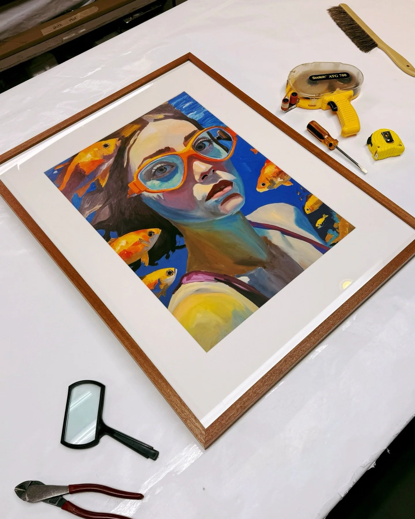 🐟🐠🐡 Rich wooden frame for a super playful print by @rebecca_aldernet_art 🐟🐠🐡

This frame showcases perfectly how if you prefer neutral/ wood finish frames there is ALWAYS the right compliment to any colour palette! 

#ottawasmallbusiness #frame