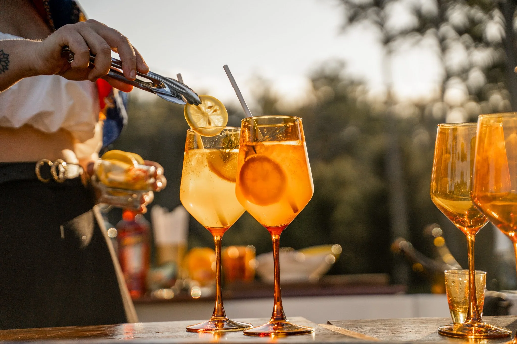 Cocktails on Mobile Boat Bar
