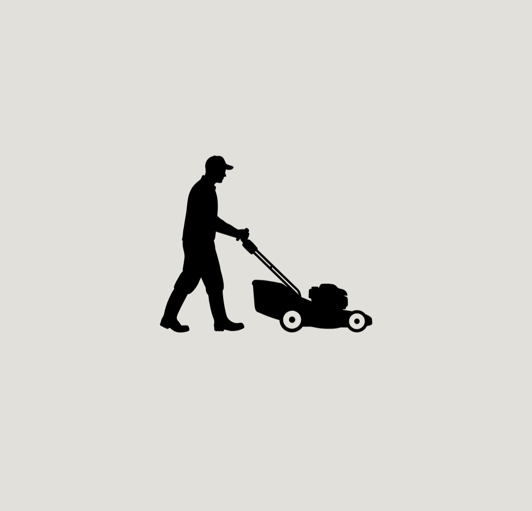Lawn mowing and edging service icon