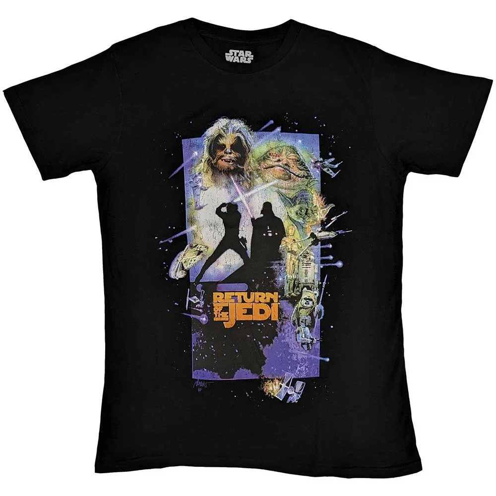 Official Star Wars Men's T-Shirt – Return Of The Jedi – R2D2, Vader, Stormtrooper Graphic – New With Tags