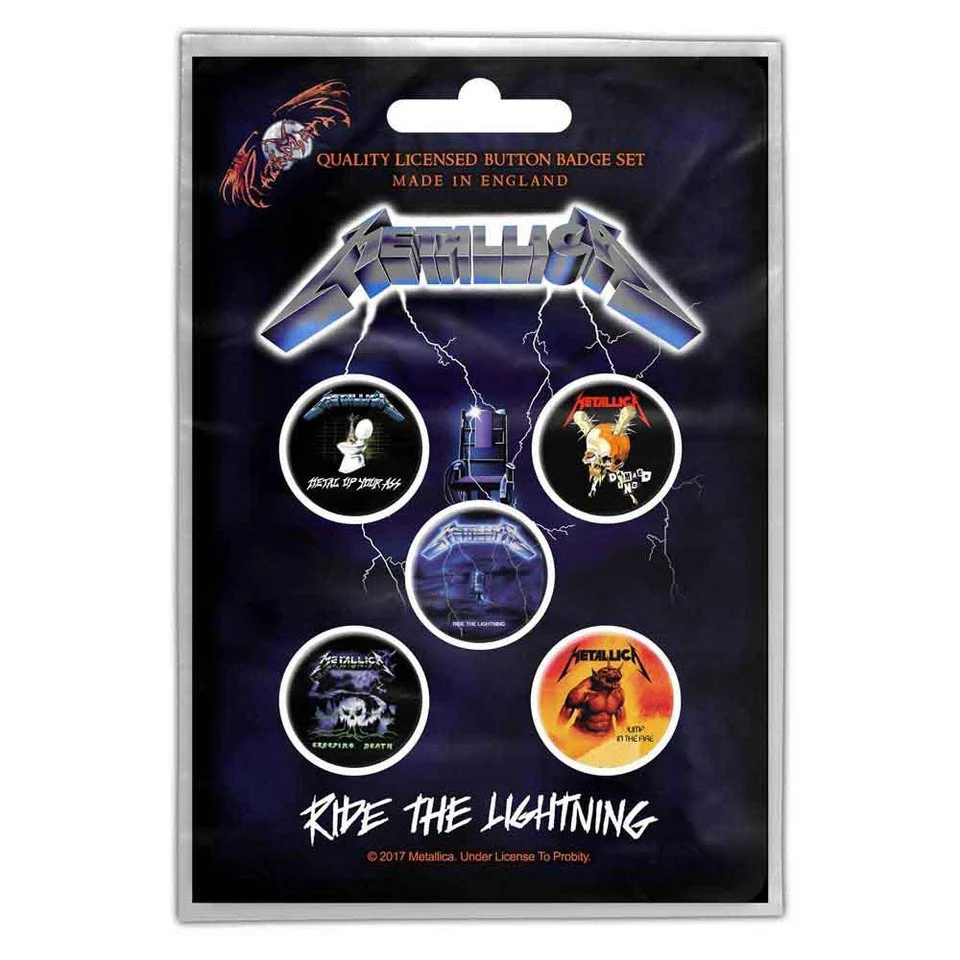 METALLICA Ride the Lightning - Button Badge Pack