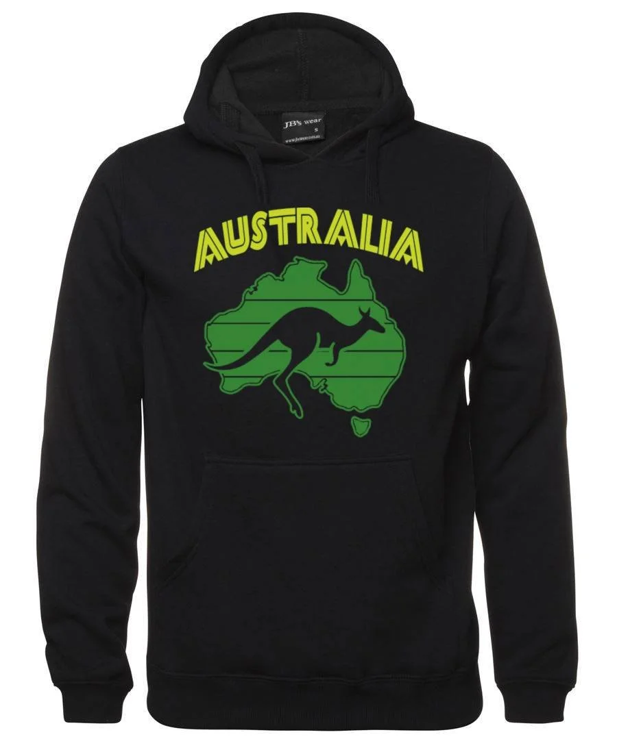 AUSTRALIA Roo & Map FLEECY HOODIE
