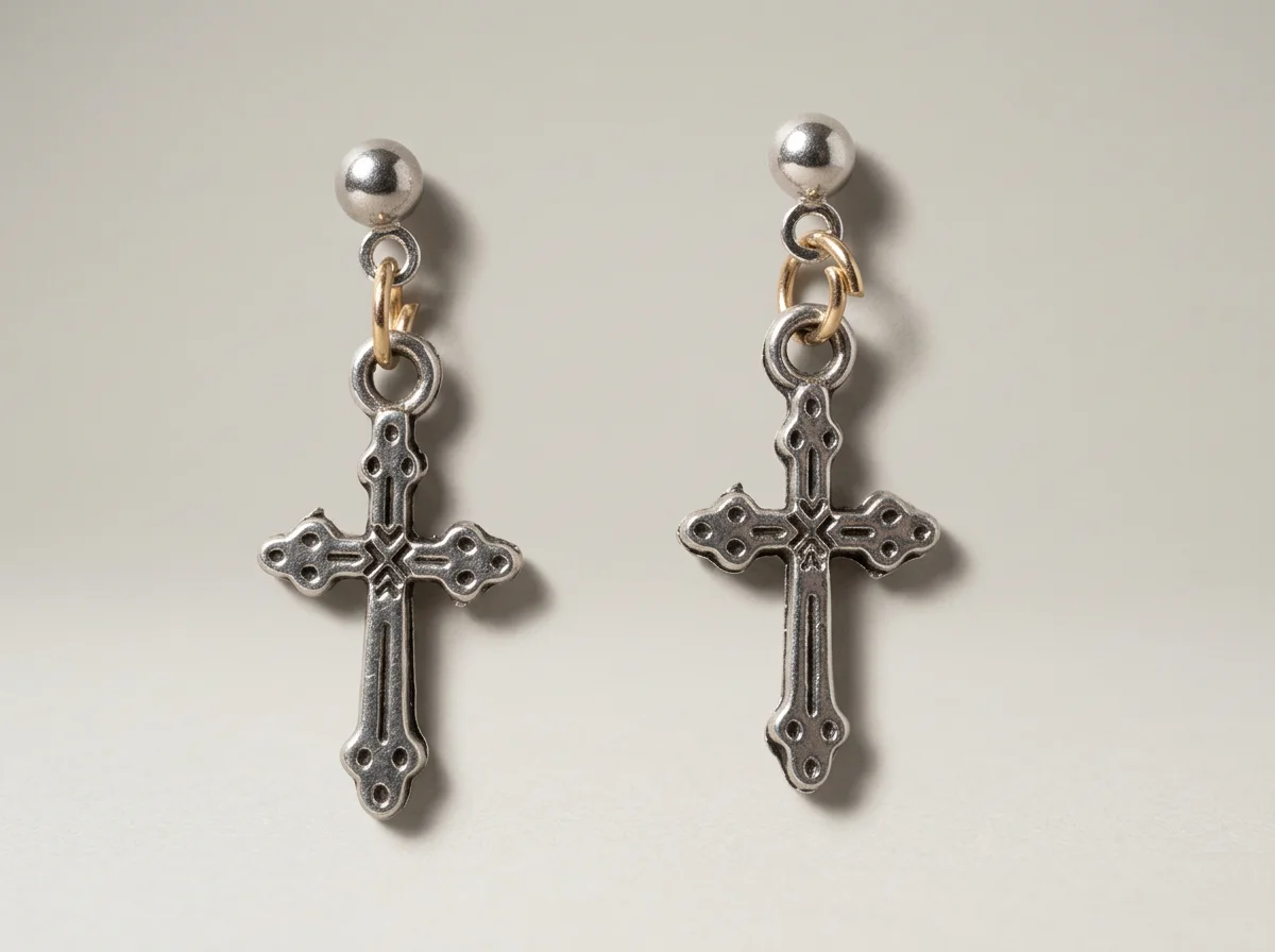 Cross Beaded Earrings