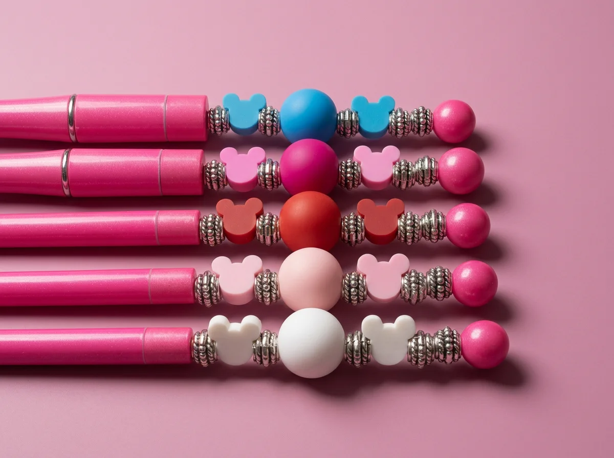 Mickey Mouse Beaded Makeup Brushes