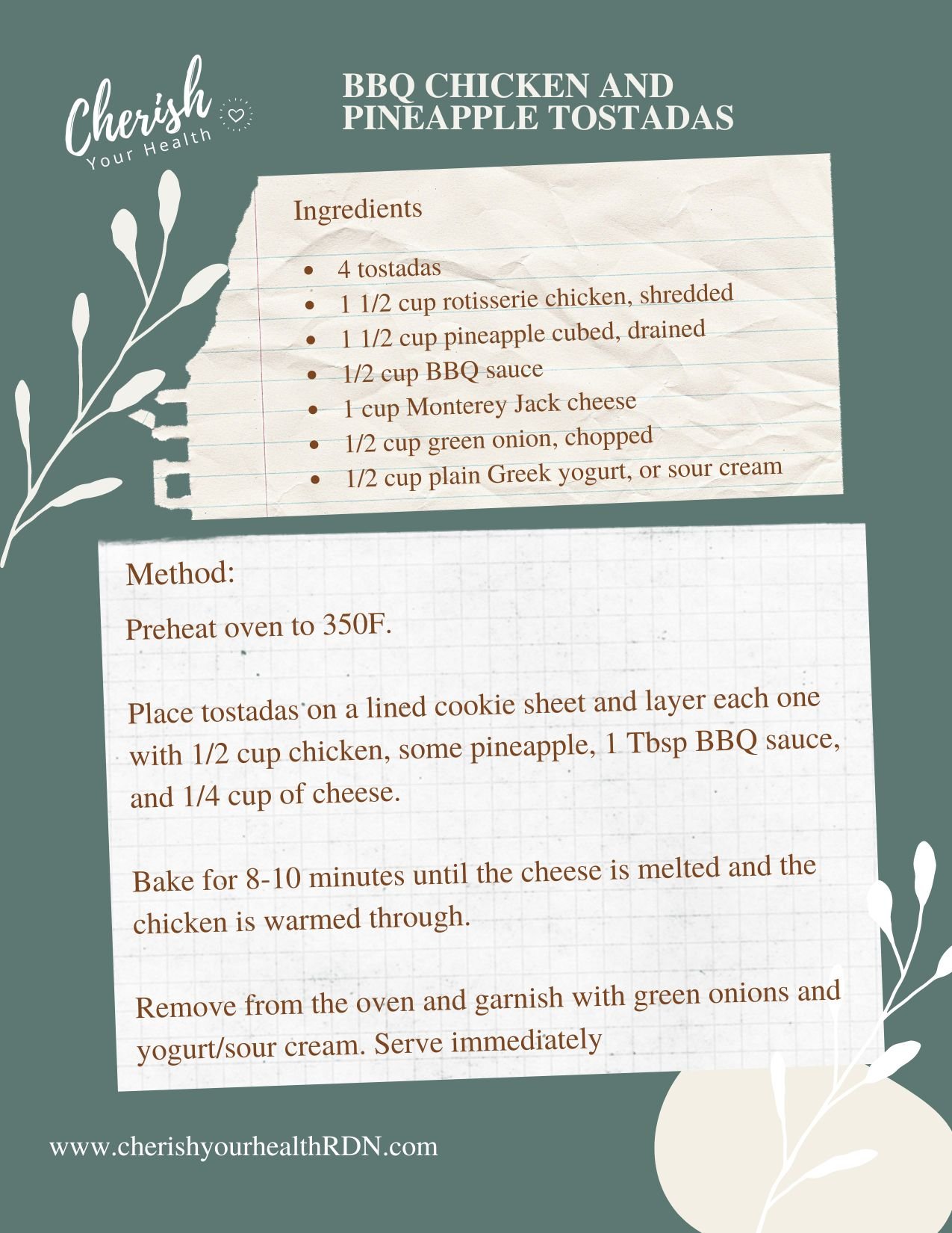 BBQ Chicken and Pineapple Tostadas