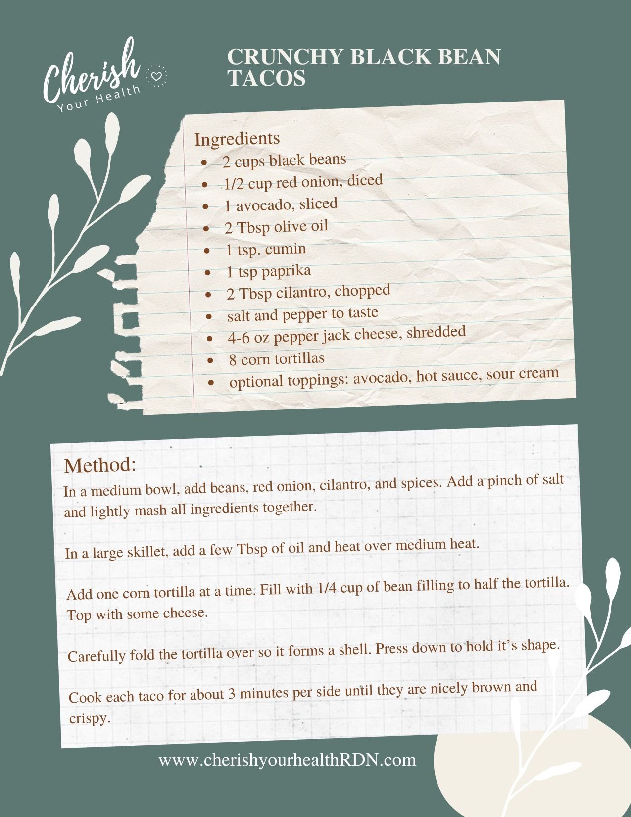 Crunchy Black Bean Tacos