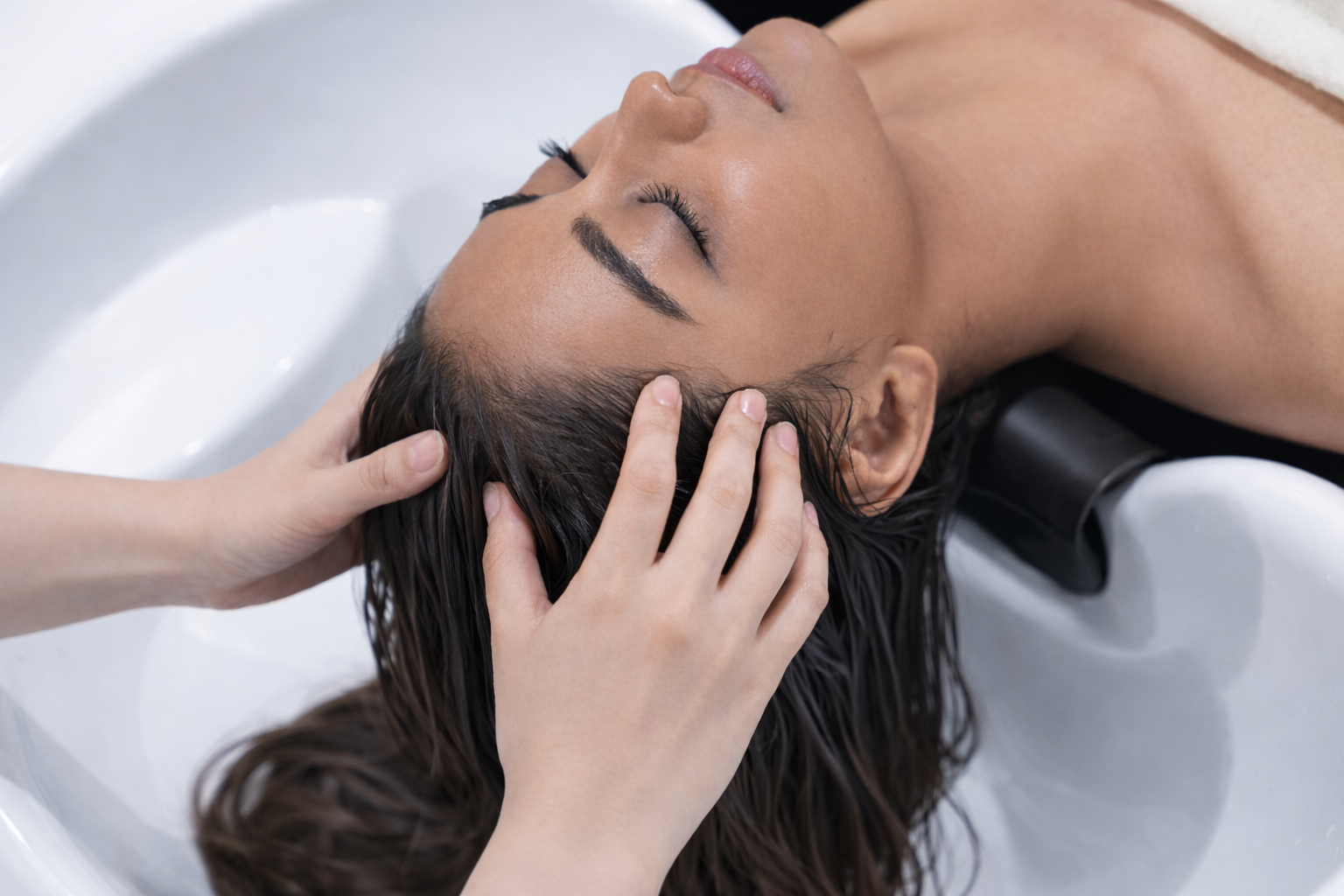 Step 2: Scalp Massage with Salt & Oil 