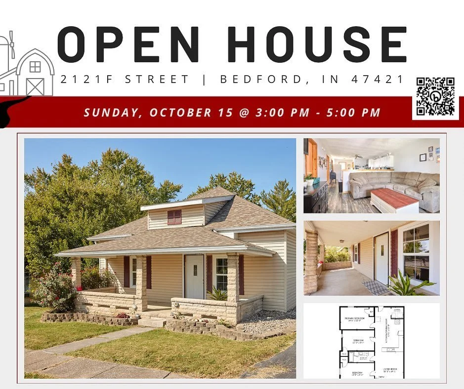 NEW PRICE! 🏡
We&rsquo;re here for another 20 minutes! Come by and say hi 👋 #bedfordindiana #realestate #openhouse