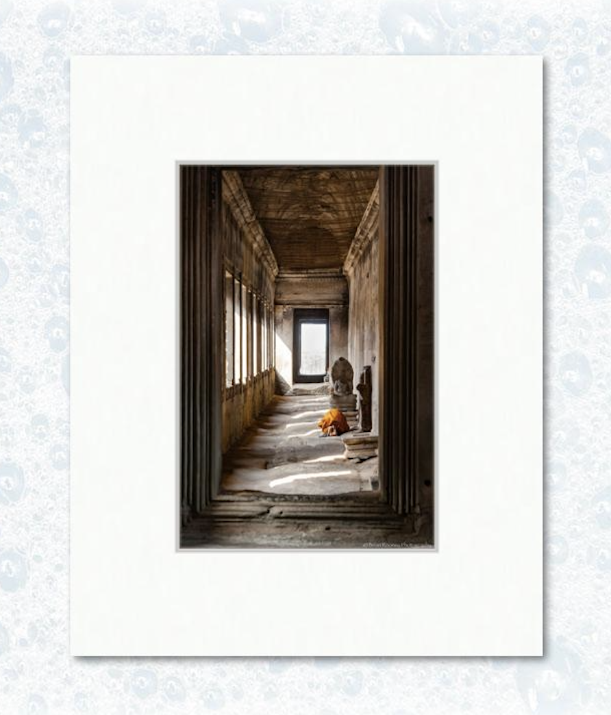 Cambodia Print No. 49 - 6" x 9" matted example